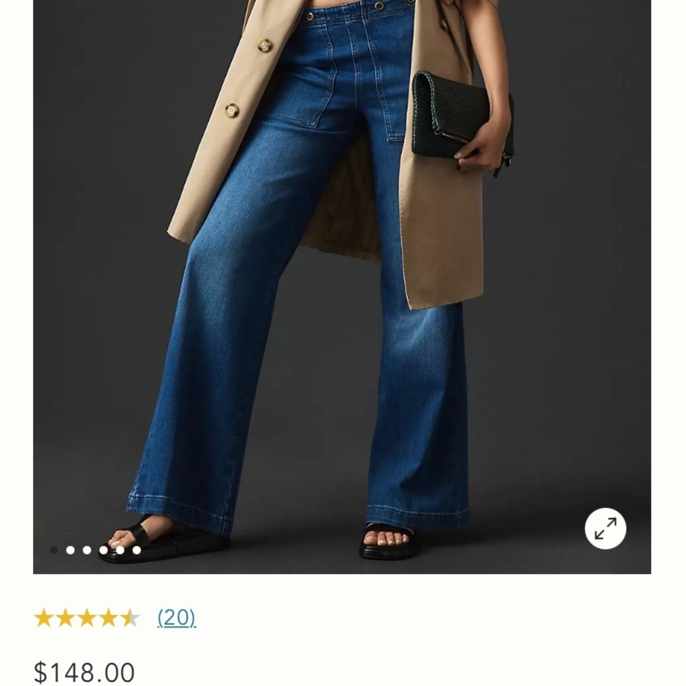 Anthropology Jeans: The Kit High-Rise Wide-Leg Utility Trouser Jeans